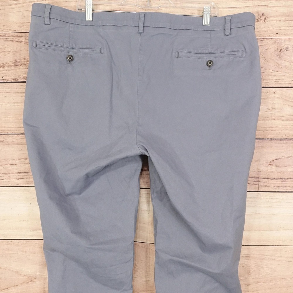 Joseph Abboud Chino Pants Mens 44x34 Blue Modern Fit Stretch Flat Front Cotton - Picture 5 of 9